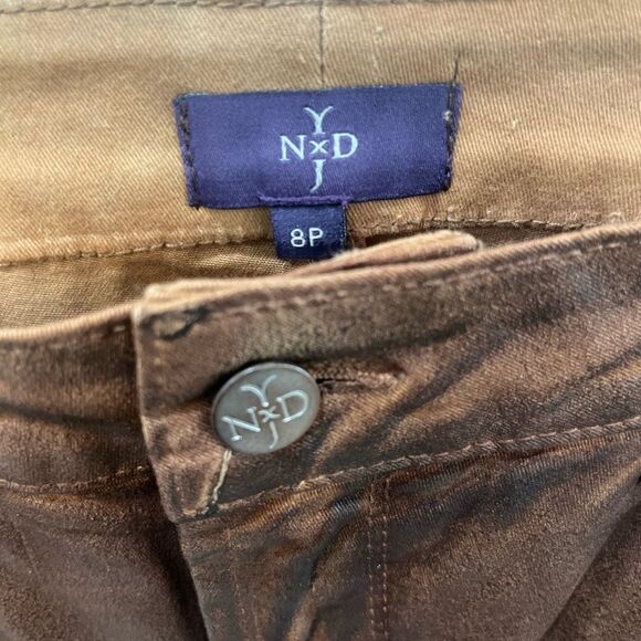 NYDJ Brown Leather Pants - Picture 2 of 4